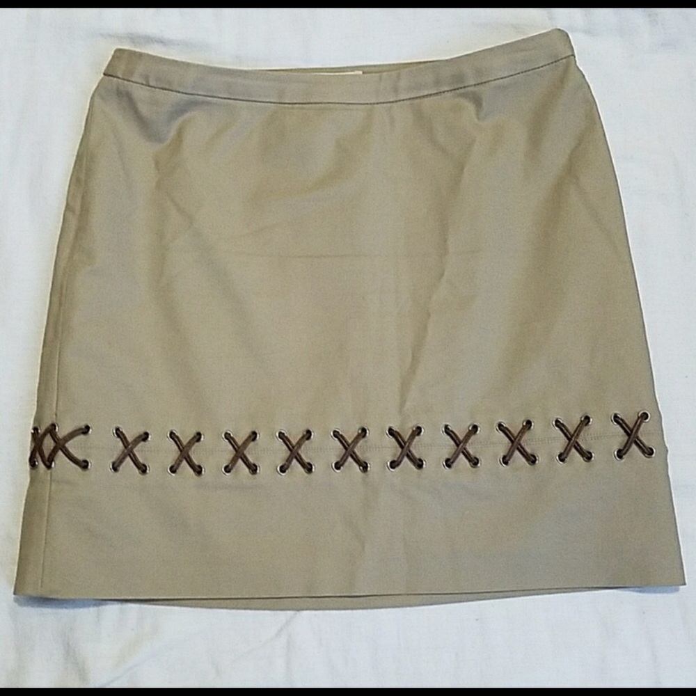 Michael Kors career dressy skirt w/leather accents